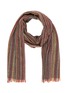 Main View - Click To Enlarge - PAUL SMITH - 'Artist Stripe' cashmere herringbone scarf