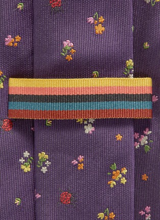 Detail View - Click To Enlarge - PAUL SMITH - Floral embroidered silk tie