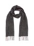 Main View - Click To Enlarge - PAUL SMITH - Contrast border stripe wool-cashmere twill scarf
