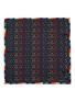 Detail View - Click To Enlarge - PAUL SMITH - Colourblock border star print silk pocket square