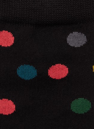 Detail View - Click To Enlarge - PAUL SMITH - Colourblock polka dot socks