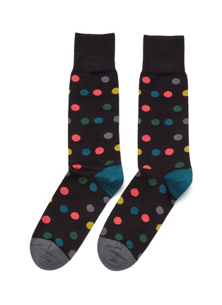 Main View - Click To Enlarge - PAUL SMITH - Colourblock polka dot socks
