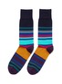 Main View - Click To Enlarge - PAUL SMITH - Colourblock variegated stripe socks
