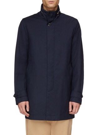 Main View - Click To Enlarge - PAUL SMITH - Detachable vest Loro Piana Green Storm System® wool coat