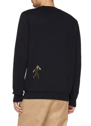 Back View - Click To Enlarge - PAUL SMITH - 'Explorer' mix motif embroidered sweatshirt