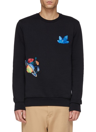 Main View - Click To Enlarge - PAUL SMITH - 'Explorer' mix motif embroidered sweatshirt