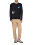 Figure View - Click To Enlarge - PAUL SMITH - 'Explorer' mix motif embroidered sweatshirt