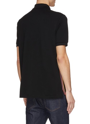 Back View - Click To Enlarge - PAUL SMITH - Stripe outseam polo shirt