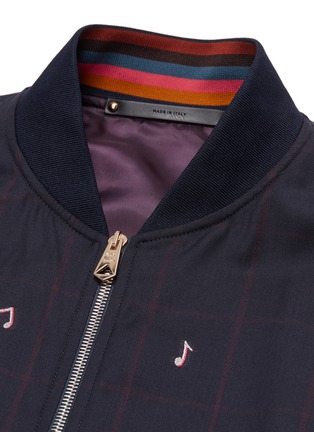  - PAUL SMITH - Musical note embroidered wool bomber jacket