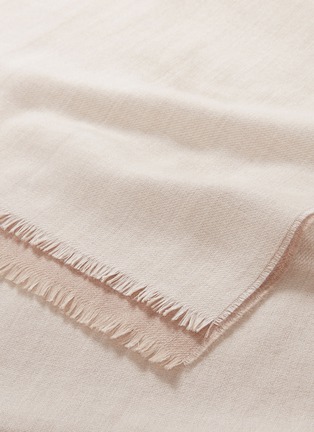 Detail View - Click To Enlarge - JOHNSTONS OF ELGIN - Fringe reversible cashmere scarf