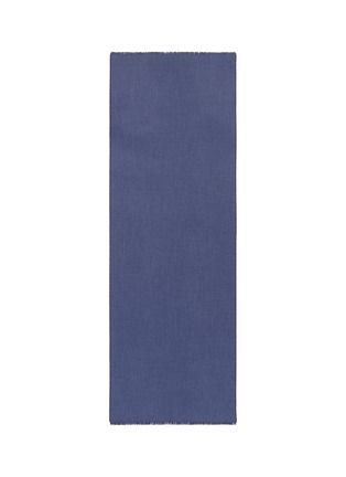 Main View - Click To Enlarge - JOHNSTONS OF ELGIN - Fringe reversible cashmere scarf