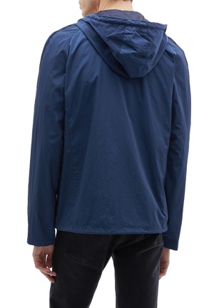 Back View - Click To Enlarge - PS PAUL SMITH - Stripe sleeve hooded windbreaker jacket
