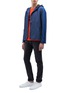 Figure View - Click To Enlarge - PS PAUL SMITH - Stripe sleeve hooded windbreaker jacket