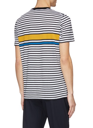 Back View - Click To Enlarge - PS PAUL SMITH - Colourblock stripe T-shirt