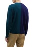 Back View - Click To Enlarge - PS PAUL SMITH - Stripe colourblock Merino wool sweater