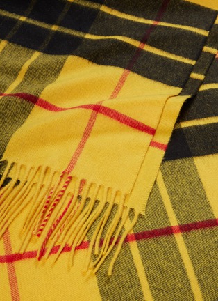 Detail View - Click To Enlarge - JOHNSTONS OF ELGIN - Fringe tartan plaid cashmere scarf