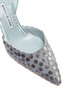 Detail View - Click To Enlarge - MANOLO BLAHNIK - 'Carolyne 70' velvet polka dot satin slingback pumps