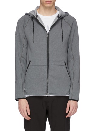 Main View - Click To Enlarge - DYNE - 'Renzo' water-resistant panelled zip performance hoodie
