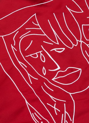  - HACULLA - 'H A' slogan graphic embroidered varsity jacket
