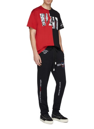 Figure View - Click To Enlarge - HACULLA - Mix slogan graphic embroidered jogging pants