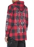 Back View - Click To Enlarge - HACULLA - Graphic embroidered hooded gingham check shirt