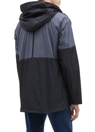 Back View - Click To Enlarge - DENHAM - 'Scarab' colourblock hooded windbreaker jacket