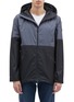 Main View - Click To Enlarge - DENHAM - 'Scarab' colourblock hooded windbreaker jacket