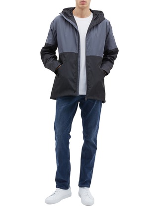 Figure View - Click To Enlarge - DENHAM - 'Scarab' colourblock hooded windbreaker jacket
