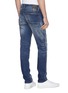 Back View - Click To Enlarge - DENHAM - 'Razor' ripped slim fit jeans