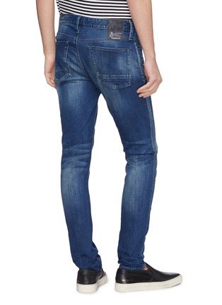 Back View - Click To Enlarge - DENHAM - 'Bolt' slub skinny jeans