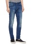 Front View - Click To Enlarge - DENHAM - 'Bolt' slub skinny jeans
