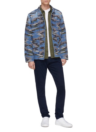 Figure View - Click To Enlarge - DENHAM - 'Bruler' camouflage embroidered denim jacket