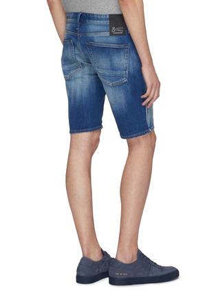 Back View - Click To Enlarge - DENHAM - 'Razor' ripped slim fit denim shorts