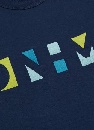  - DENHAM - 'Scout' geometric logo embroidered raglan sweatshirt