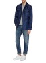 Figure View - Click To Enlarge - DENHAM - 'Razor' ripped slim fit jeans