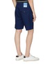 Back View - Click To Enlarge - DENHAM - 'Flight' mix pocket cotton-linen shorts