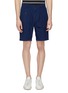 Main View - Click To Enlarge - DENHAM - 'Flight' mix pocket cotton-linen shorts