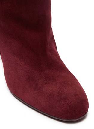 Detail View - Click To Enlarge - STUART WEITZMAN - 'Edie' leather panel stretch suede knee high boots
