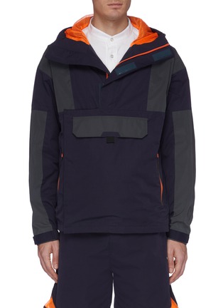 Main View - Click To Enlarge - MEANSWHILE - 'Equipment' reflective panel hooded anorak