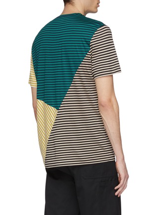 Back View - Click To Enlarge - JOSEPH - Colourblock stripe T-shirt