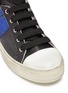 Detail View - Click To Enlarge - AMIRI - 'Party Glitter Stripe Sunset' leather high top sneakers