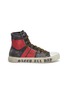 Main View - Click To Enlarge - AMIRI - 'Party Glitter Stripe Sunset' leather high top sneakers