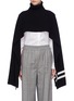 Main View - Click To Enlarge - MRZ - Cropped wool-cashmere turtleneck cape