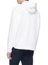 Back View - Click To Enlarge - FENDI SPORT - Mesh logo appliqué hoodie