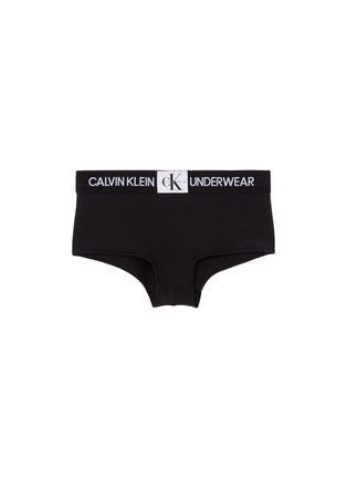 Main View - Click To Enlarge - CALVIN KLEIN UNDERWEAR - 'Monogram' logo waistband boyshort briefs