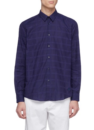 Main View - Click To Enlarge - VILEBREQUIN - 'Caracal' windowpane check shirt