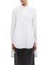 Main View - Click To Enlarge - MATÉRIEL - Two-in-one tie drape back shirt