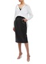 Figure View - Click To Enlarge - MATÉRIEL - Two-in-one tie drape back shirt