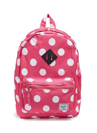 Main View - Click To Enlarge - HERSCHEL SUPPLY CO. - 'Heritage' polka dot print canvas 16L kids backpack