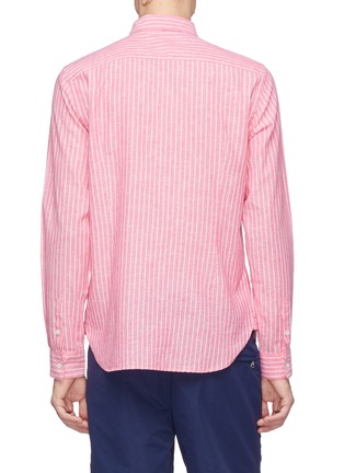 Back View - Click To Enlarge - ORLEBAR BROWN - 'Morton' stripe cotton-linen shirt